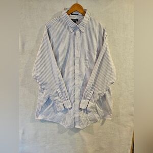 Lands' End Men's Multicolor Stripe Long Sleeve Shirt Size 19-36 Tall